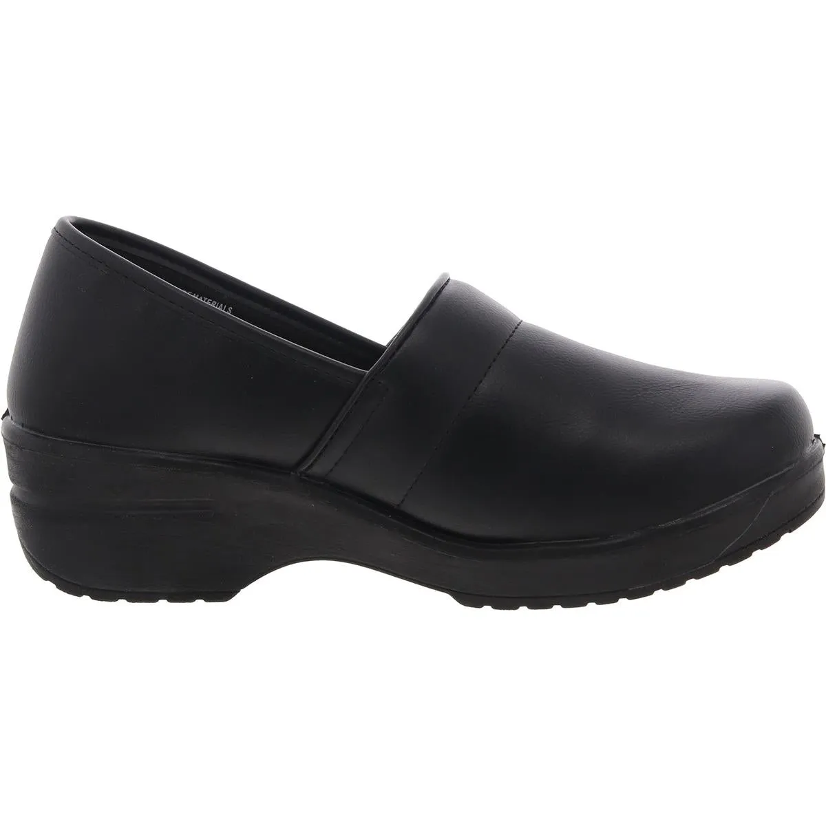 Womens Padded Insole Faux Leather Clogs