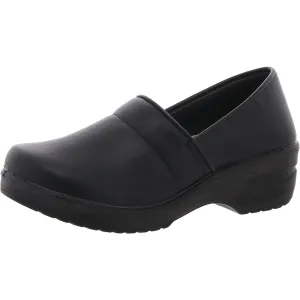 Womens Padded Insole Faux Leather Clogs