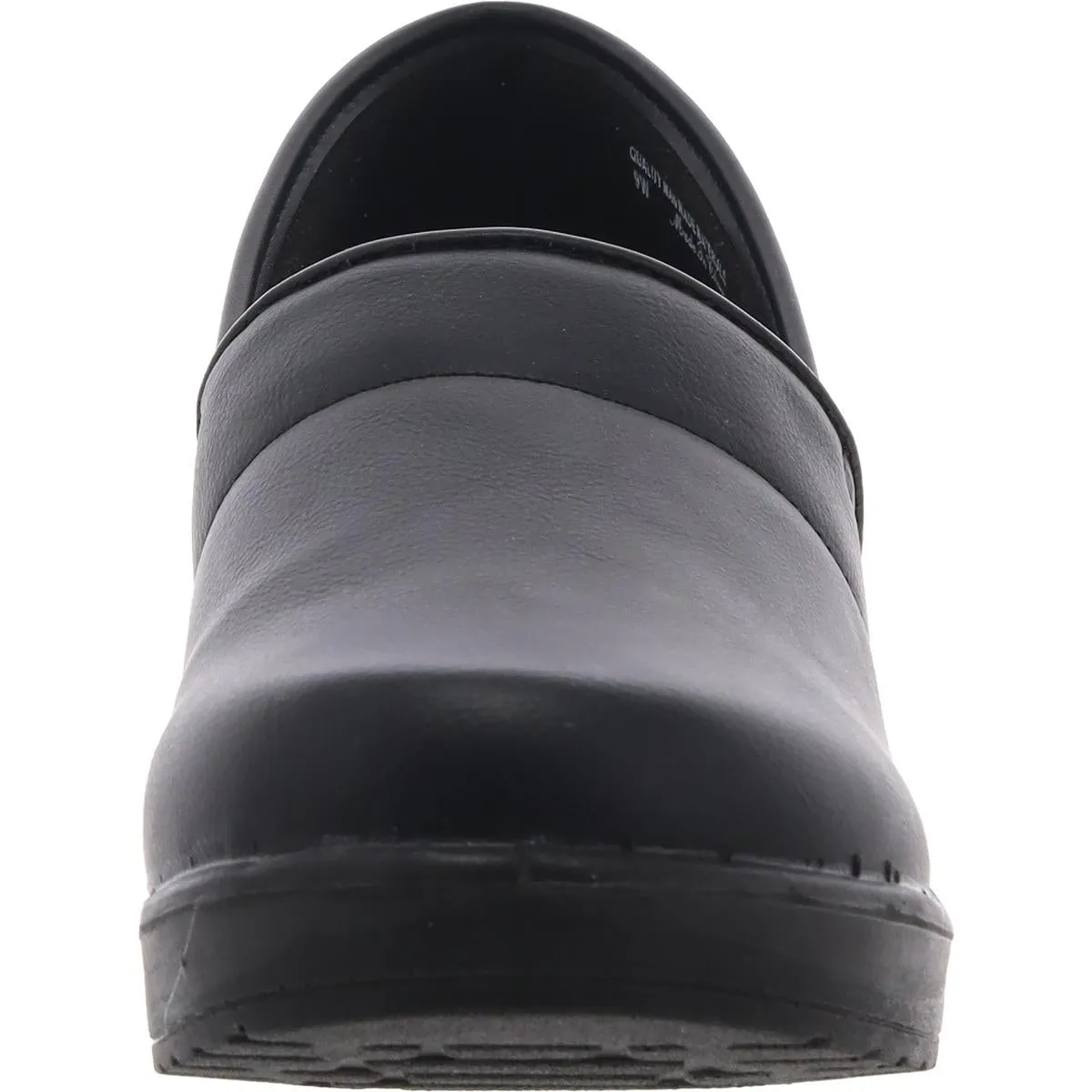 Womens Padded Insole Faux Leather Clogs