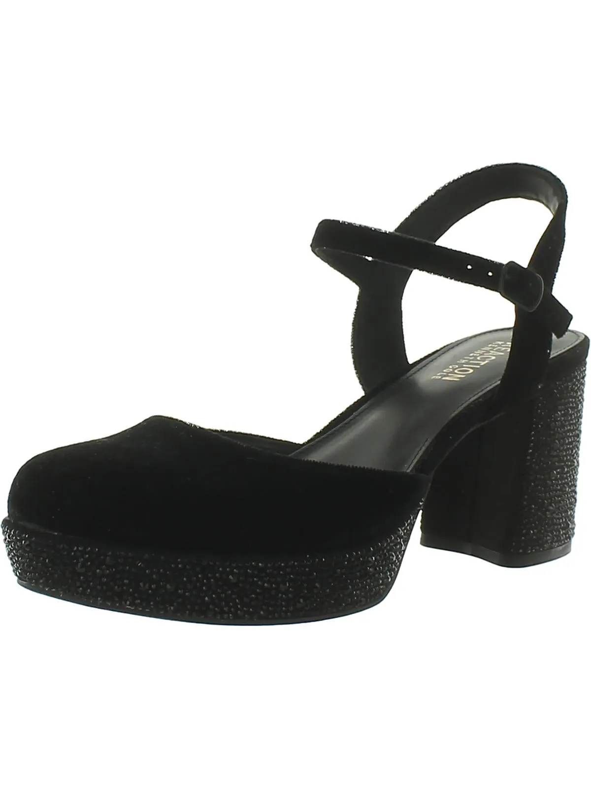 Womens Patent Ankle Strap Slingback Heels