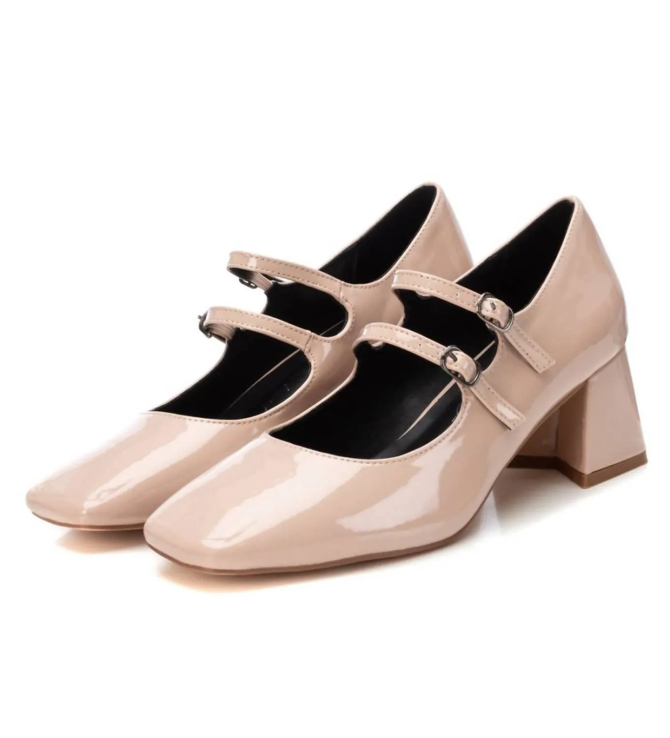 Women's Patent Leather Ballerinas In Beige