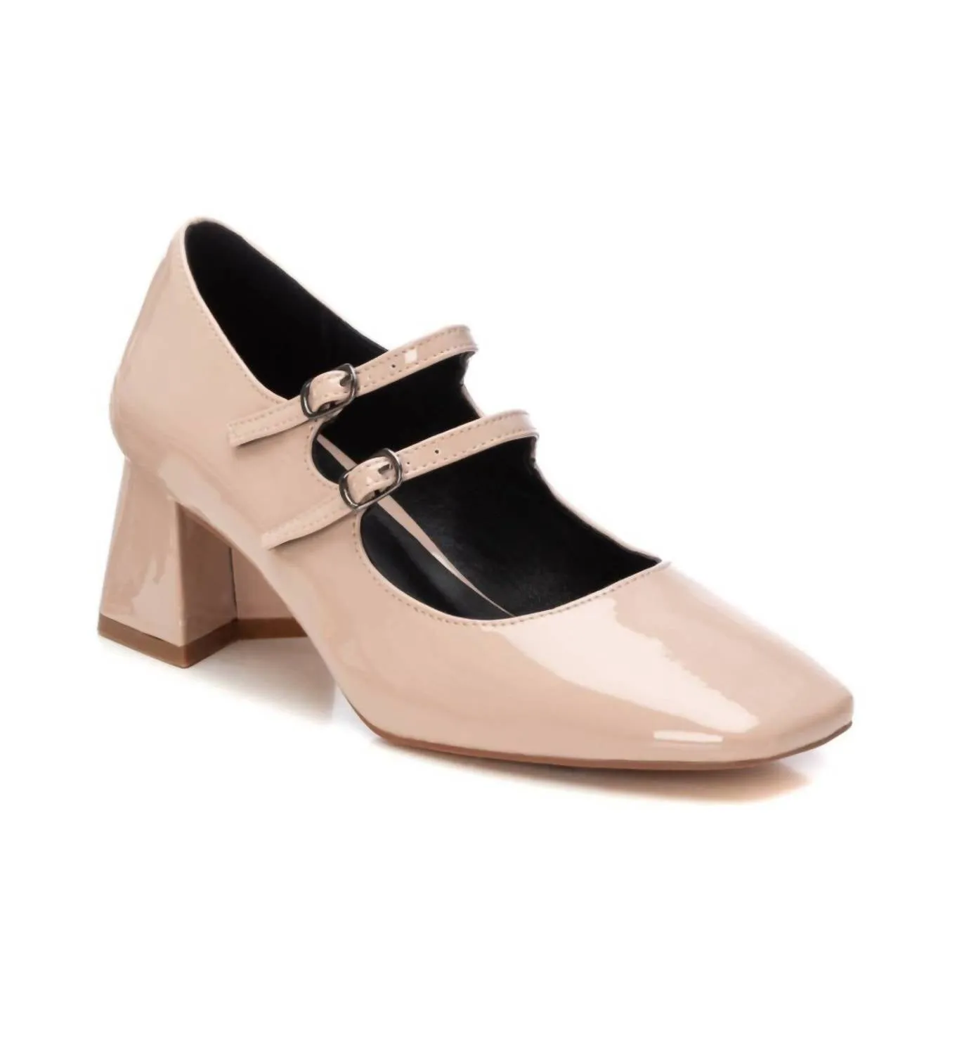 Women's Patent Leather Ballerinas In Beige
