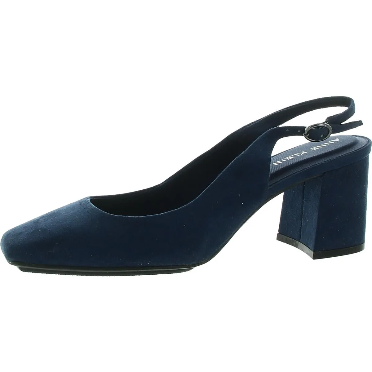 Womens Patent Square Toe Slingback Heels