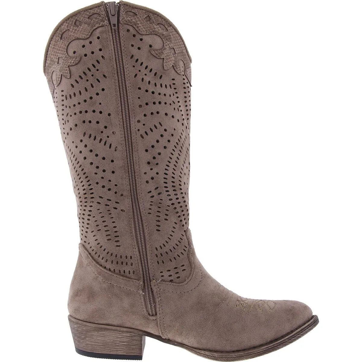 Womens Perforated Man Made Cowboy, Western Boots