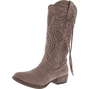 Womens Perforated Man Made Cowboy, Western Boots