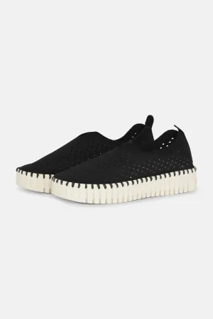 Women's Platform Tulip Slip-On In Black