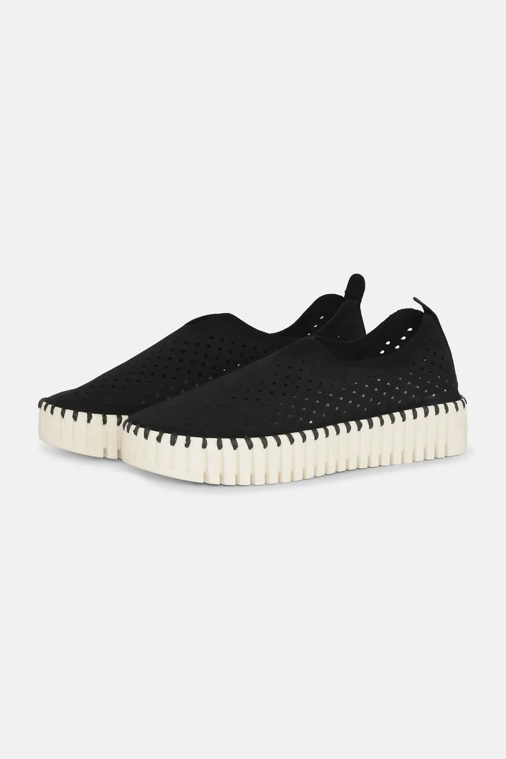 Women's Platform Tulip Slip-On In Black