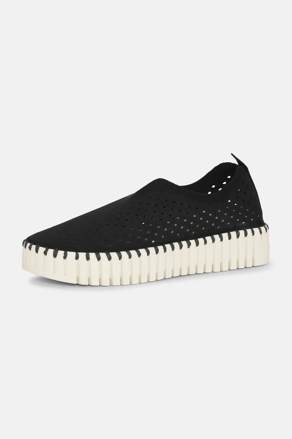 Women's Platform Tulip Slip-On In Black