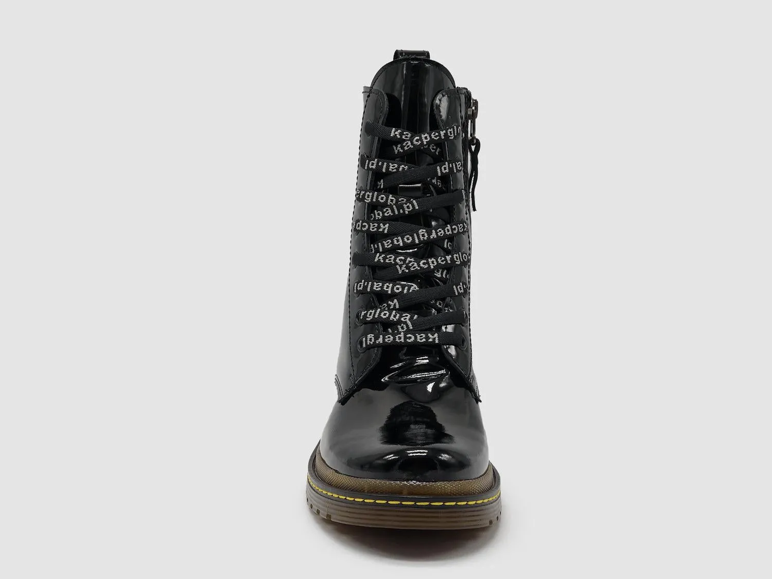 Women's Premium Mid Patent Leather Boots In Black