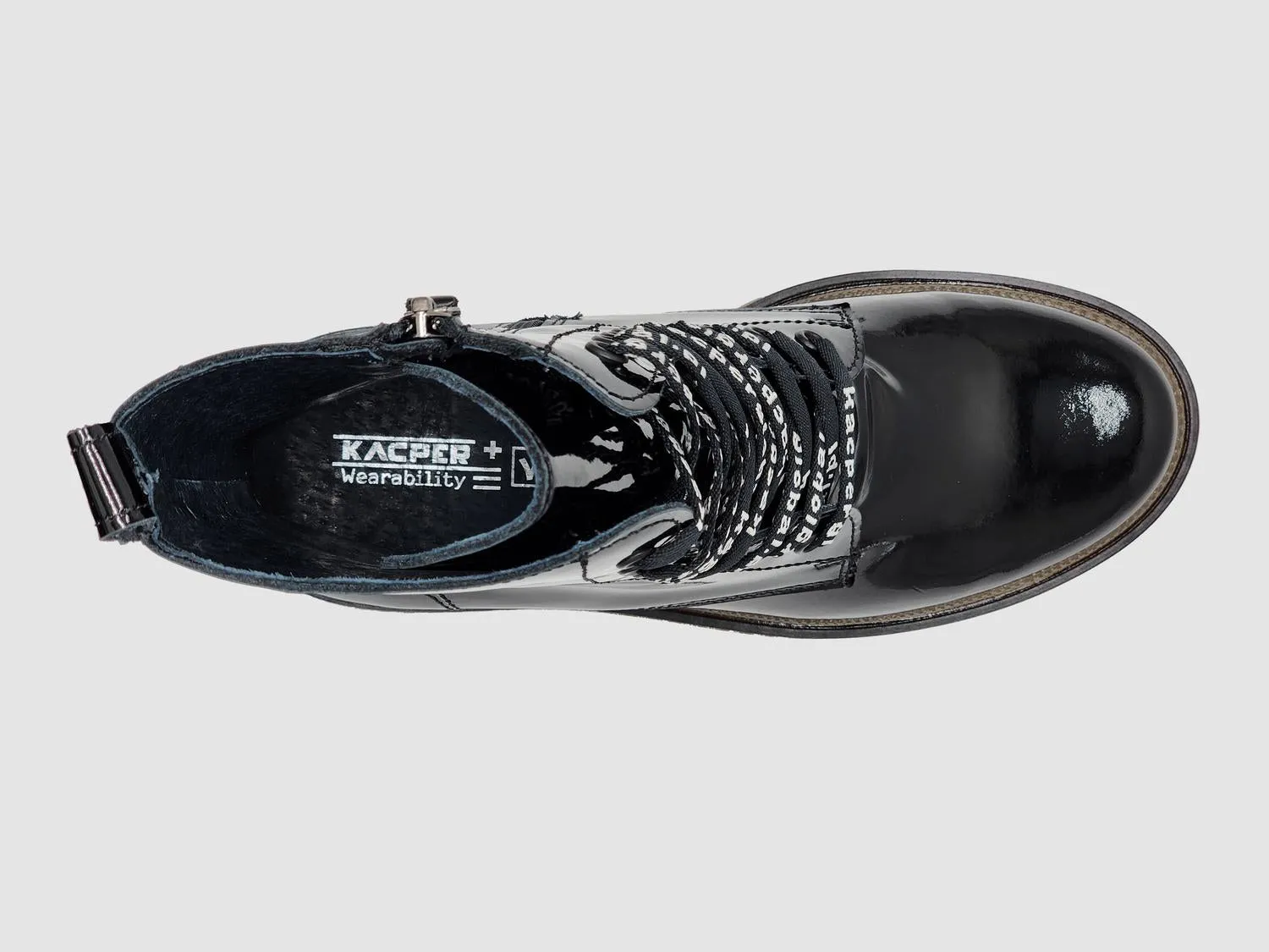Women's Premium Mid Patent Leather Boots In Black
