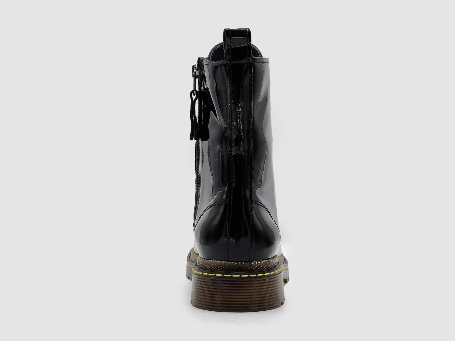 Women's Premium Mid Patent Leather Boots In Black