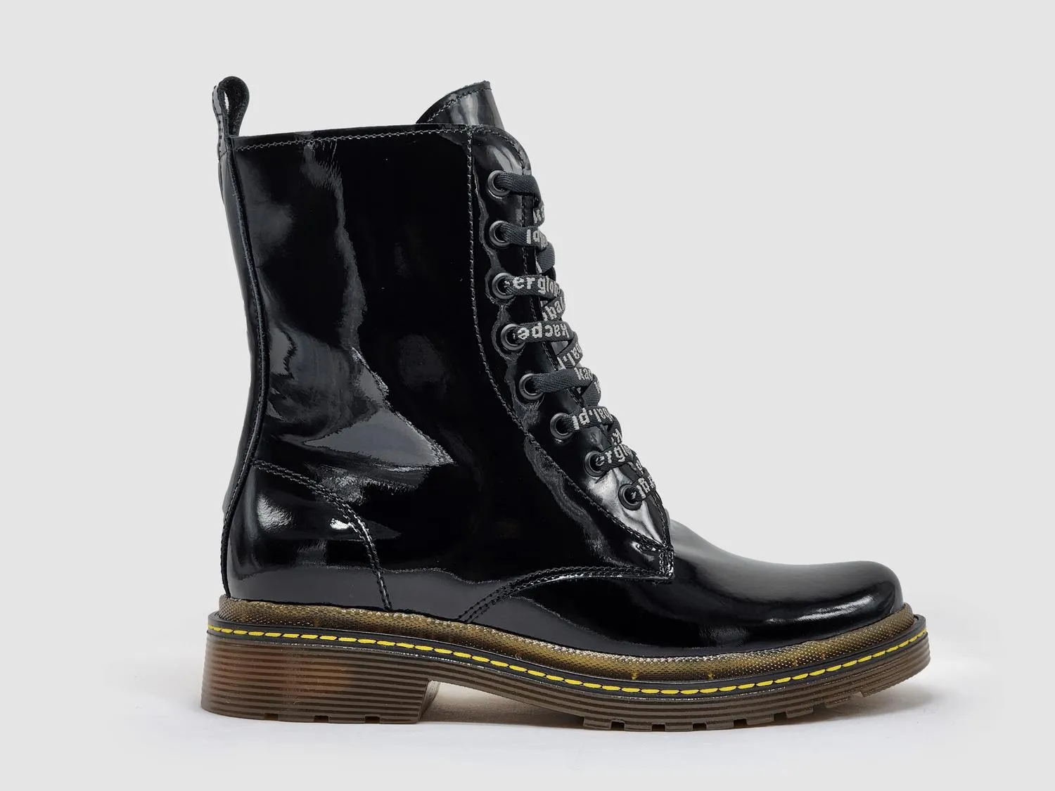 Women's Premium Mid Patent Leather Boots In Black