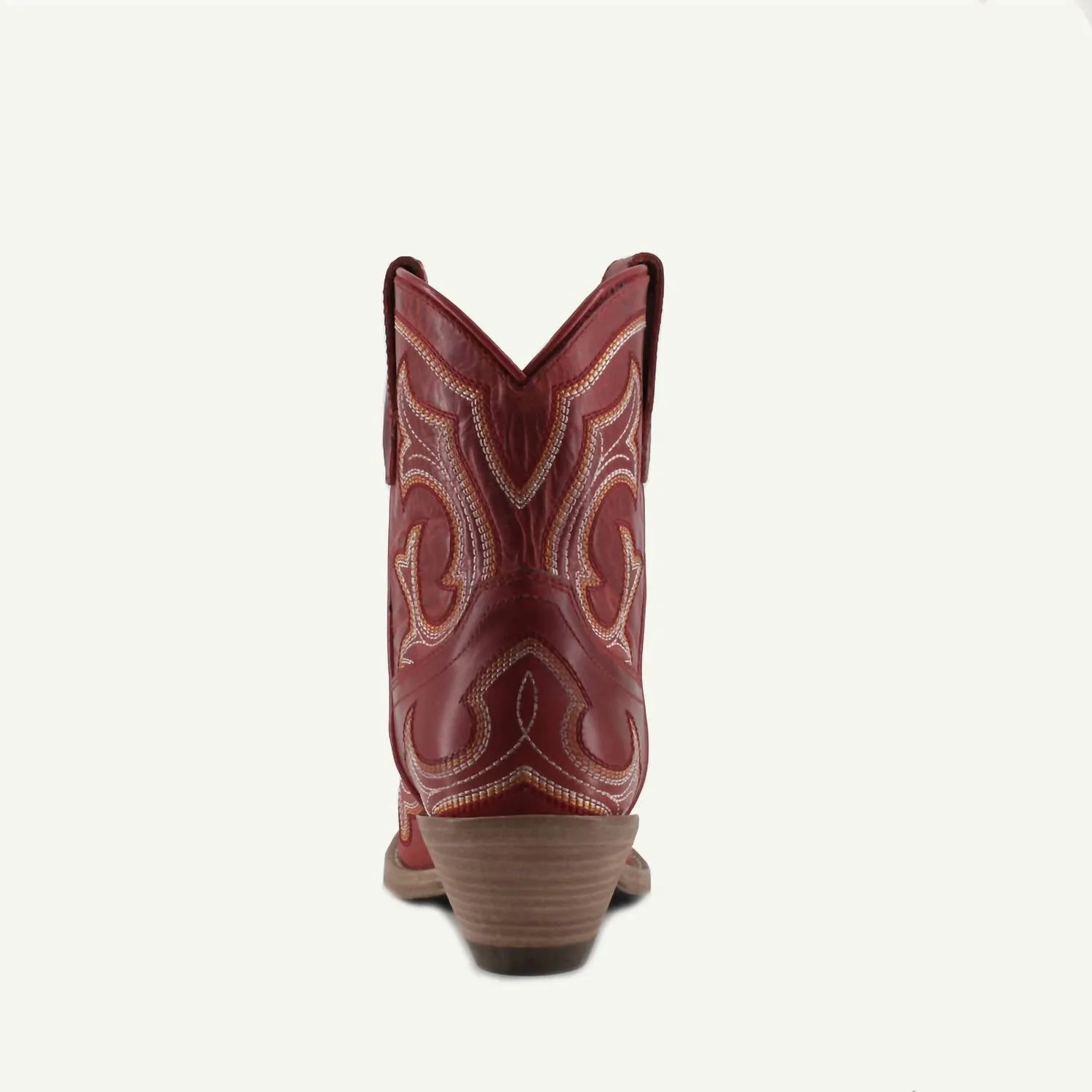 Women's Regina Leather Cowgirl Boots In Red