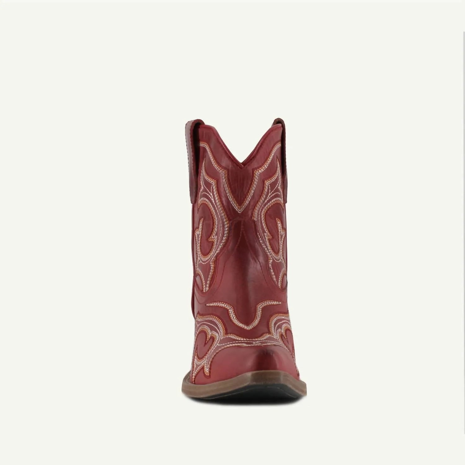 Women's Regina Leather Cowgirl Boots In Red