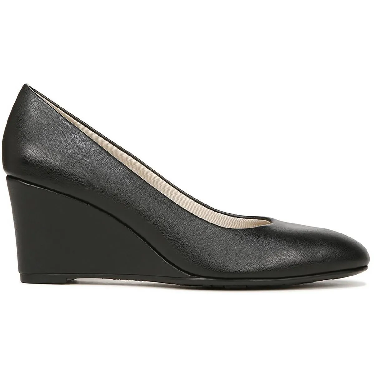 Womens Round Toe Slip On Wedge Heels