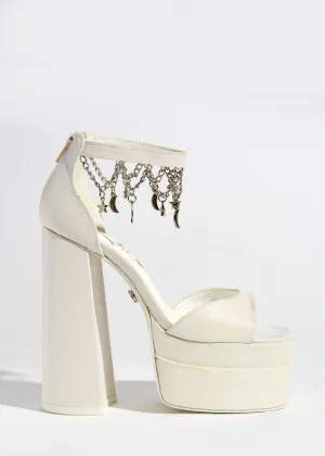 Women's Samantha Glitter Heels In White