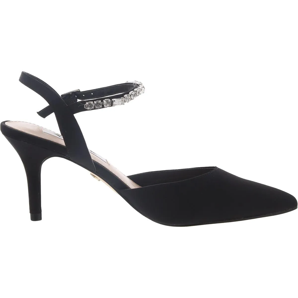 Womens Satin Dressy Slingback Heels