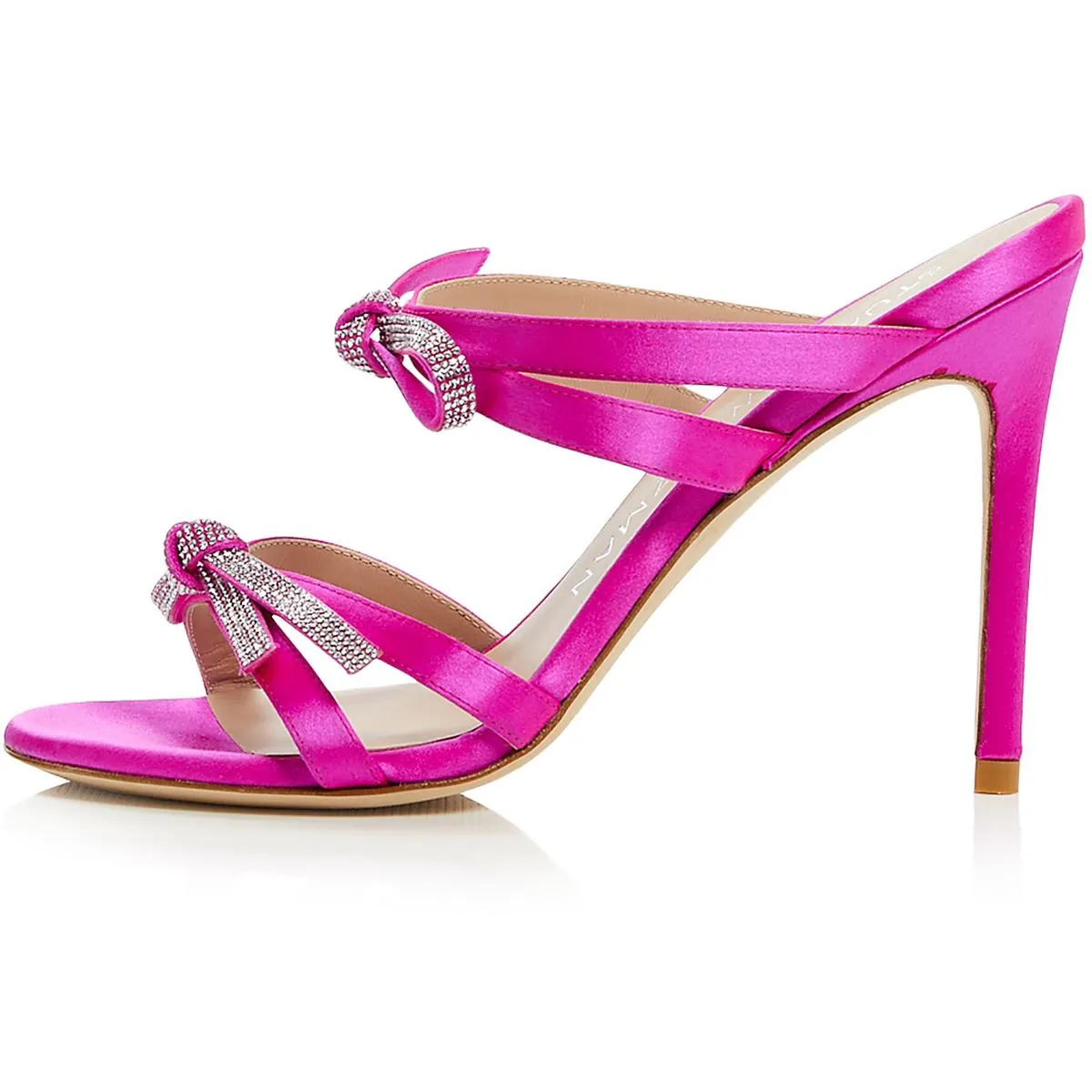 Womens Satin Stiletto Slide