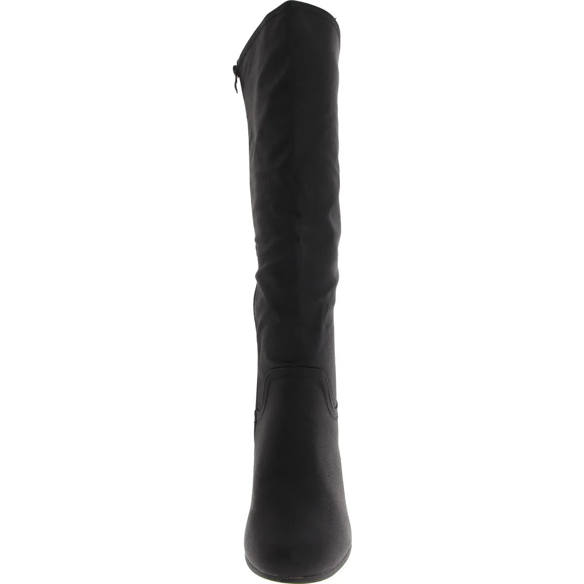 Womens Slip On Zip Up Knee-High Boots