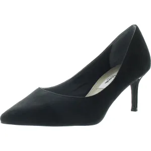 Womens Solid Faux Suede Pumps