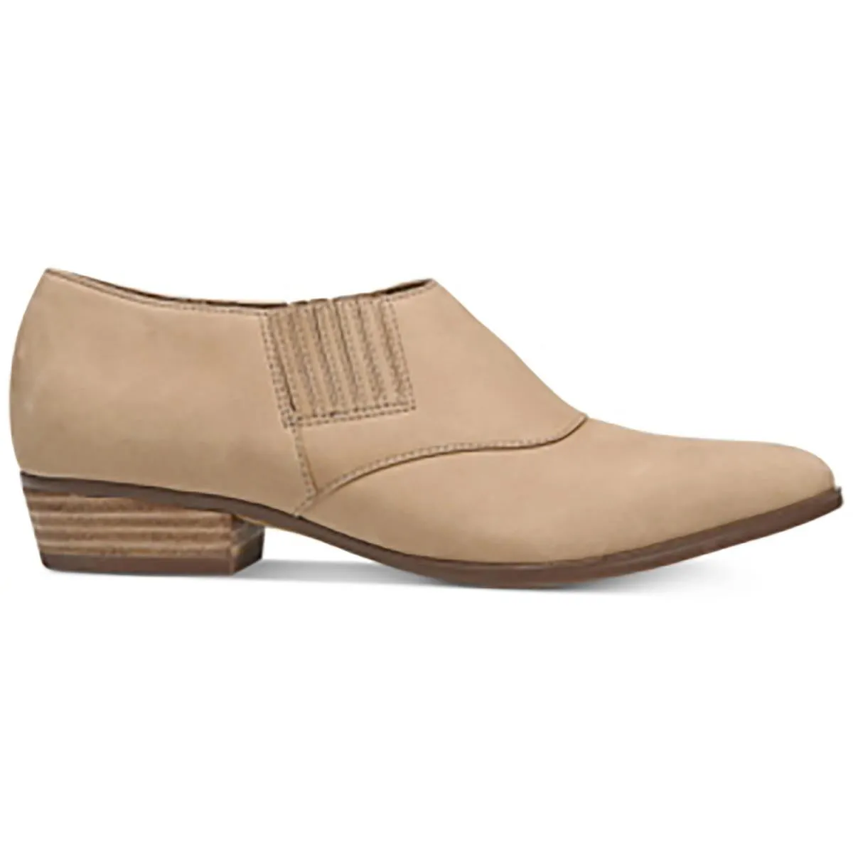 Womens Solid Leather Block Heels