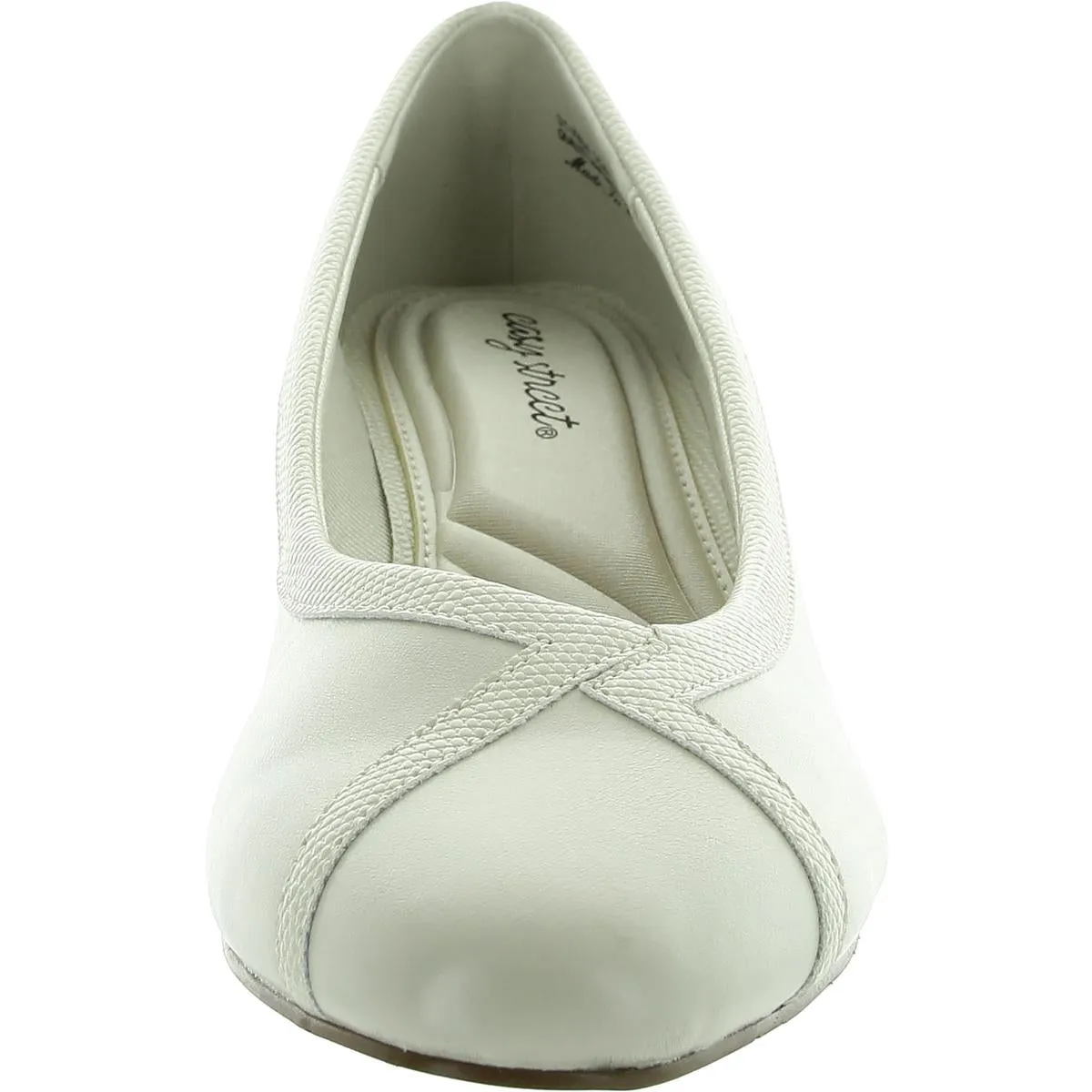 Womens Solid Leather Block Heels
