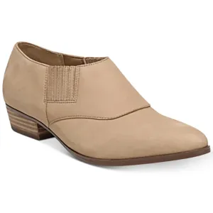 Womens Solid Leather Block Heels