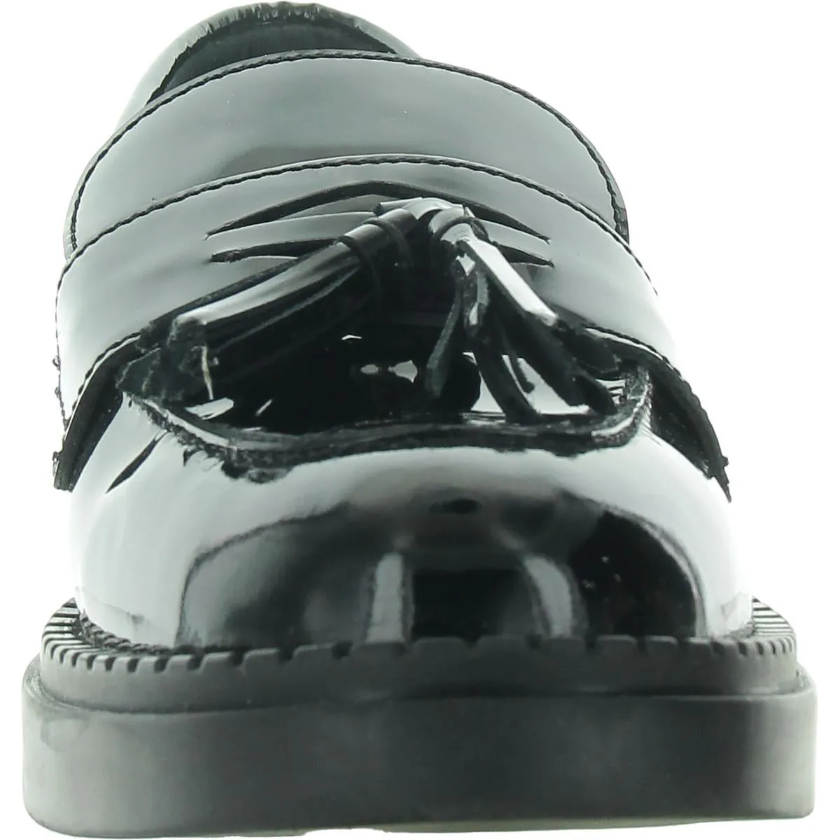 Womens Solid Loafer Heels