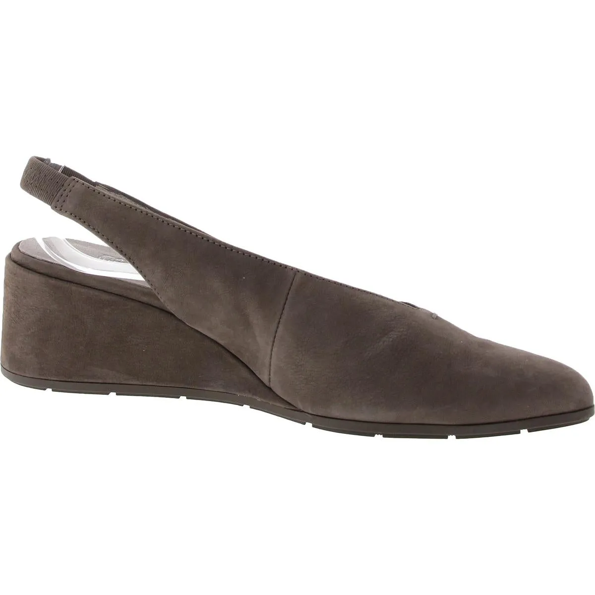 Womens Solid Suede Slingback Heels