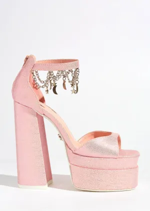 Women's Sophia Glitter Heels In Pink