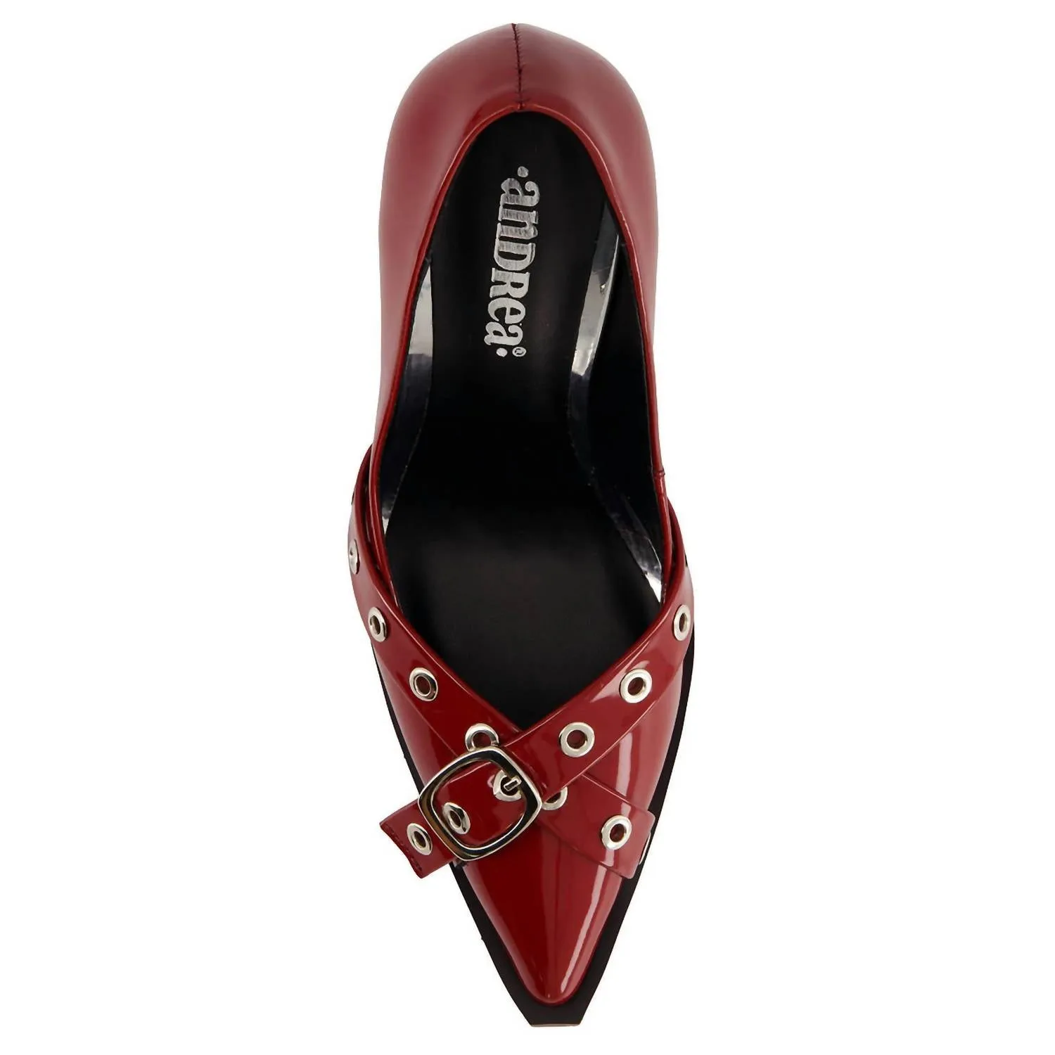 Women's Stilettos With Double Strap Ornament Pumps In Red