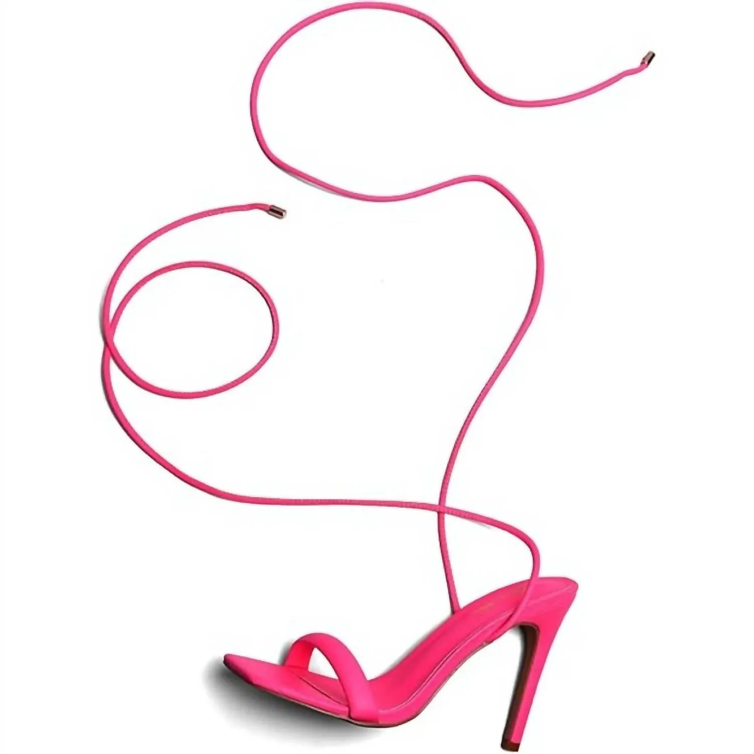 Women's Strappy Lace Up Stilettos High Heel Sandals In Hot Pink