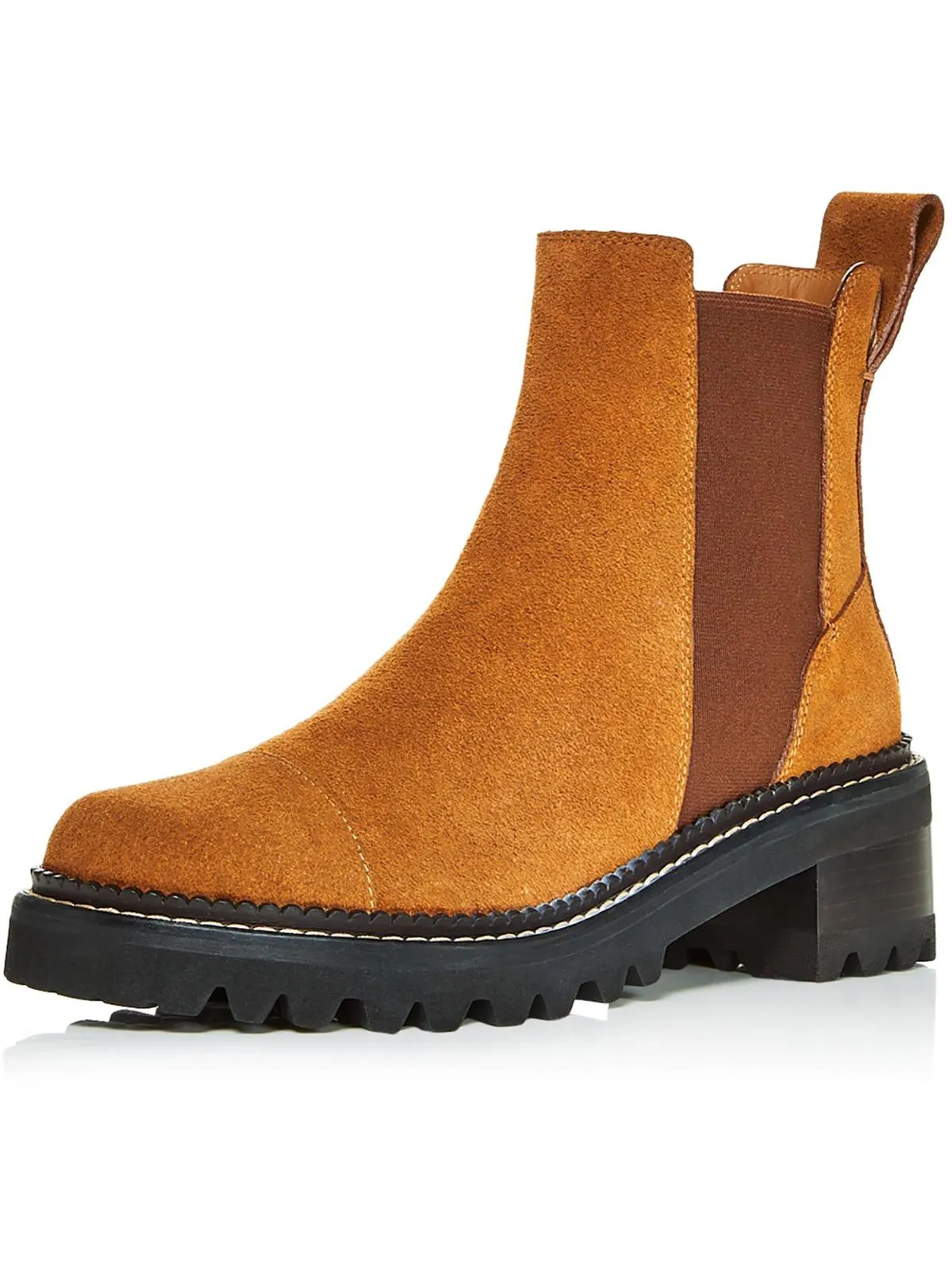 Womens Suede Pull On Chelsea Boots