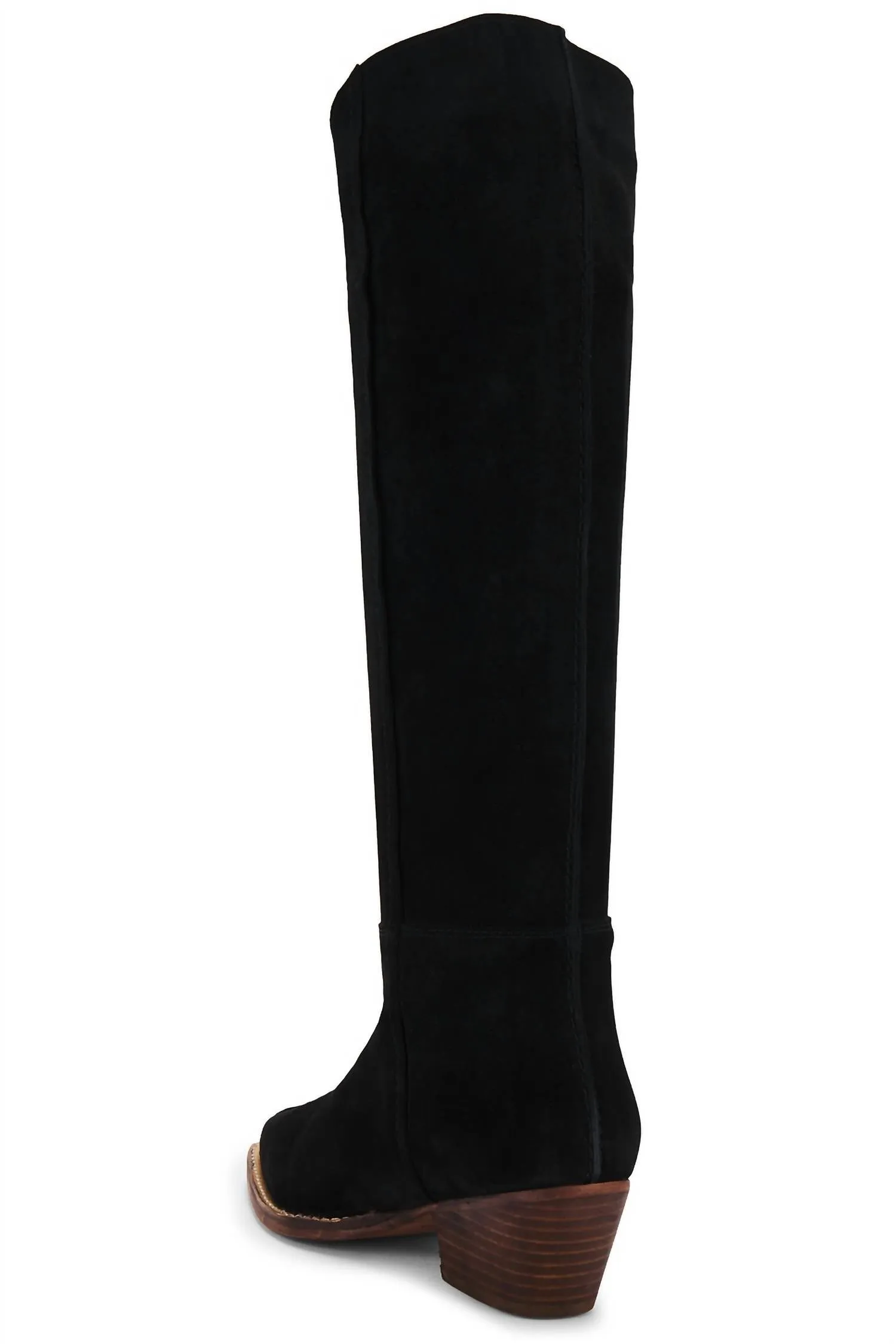 Women's Sway Low Slouch Boot In Black Suede