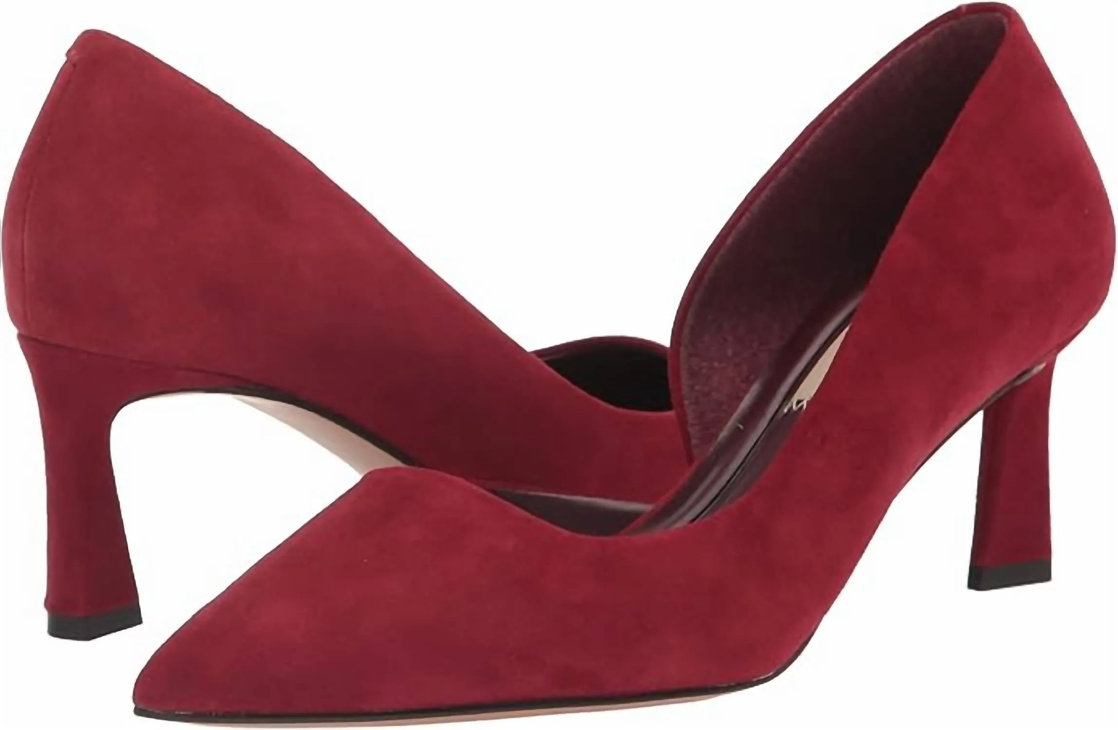 Women's Tana Slip On Heel Pumps In Red Suede