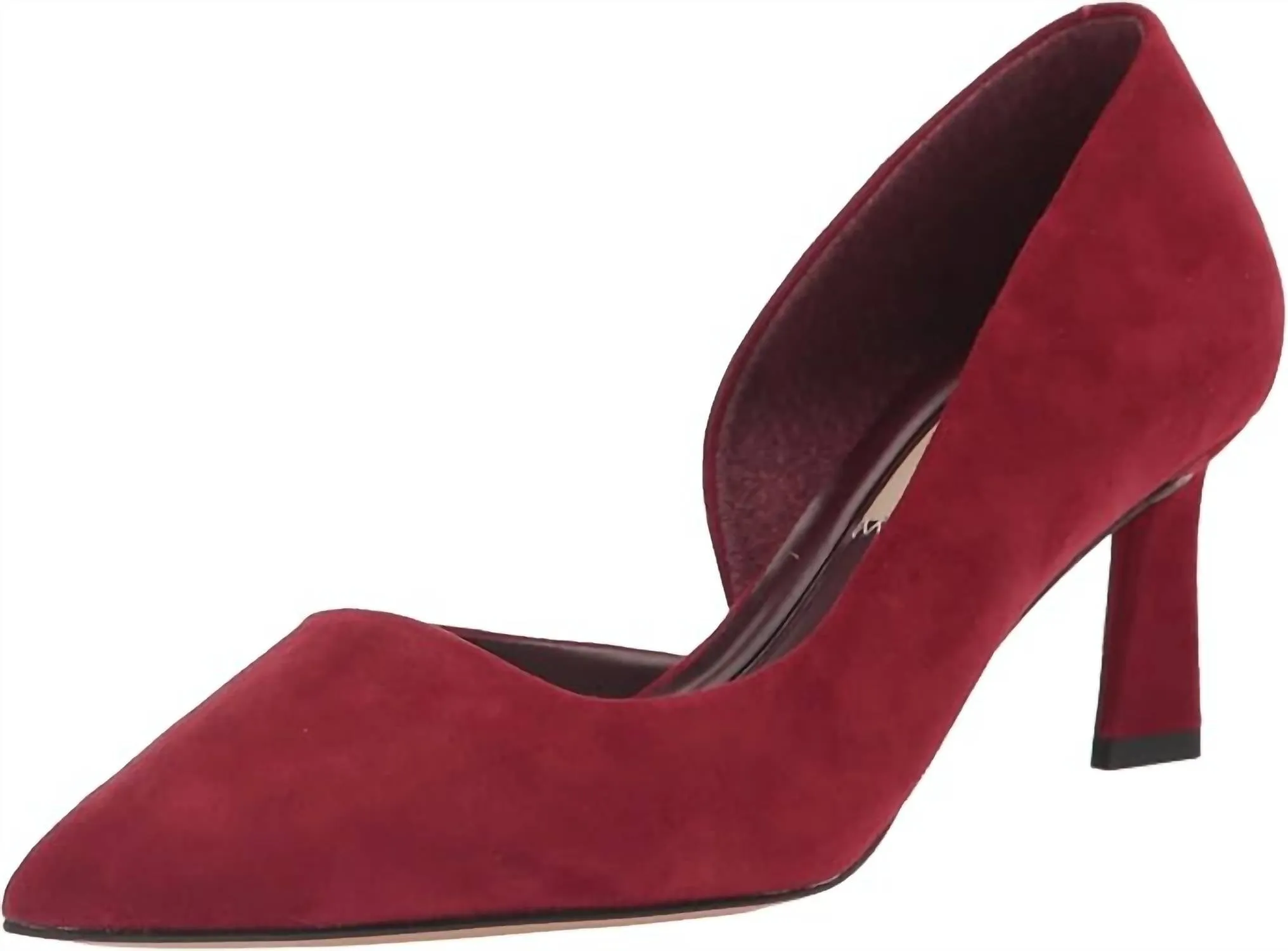 Women's Tana Slip On Heel Pumps In Red Suede