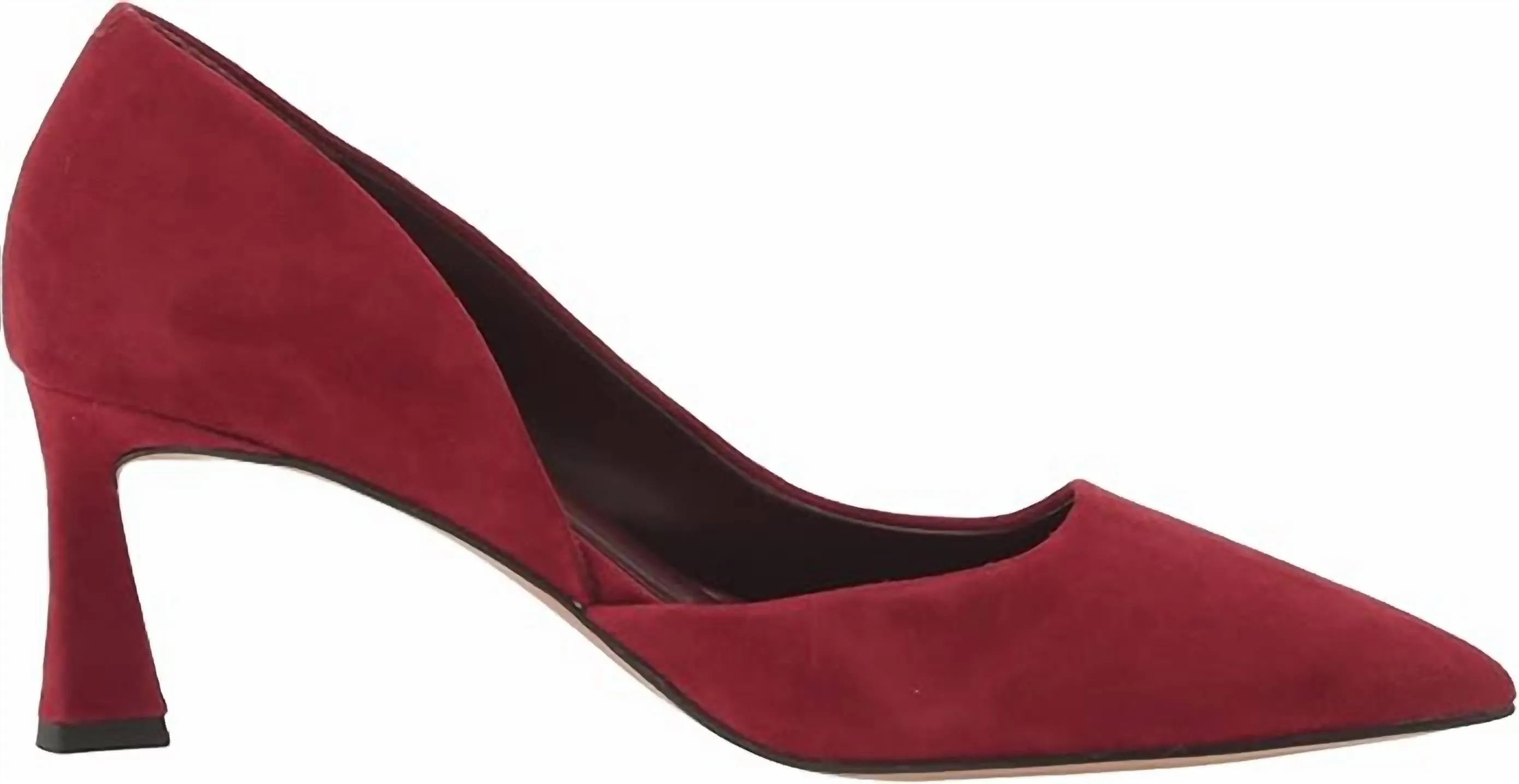 Women's Tana Slip On Heel Pumps In Red Suede