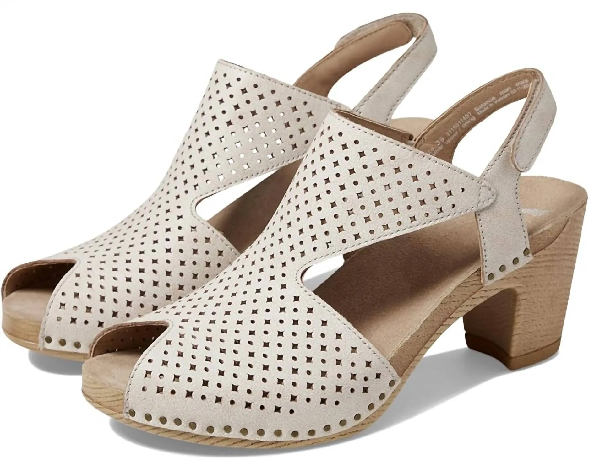 Women's Teagan Heeled Sandal In White Vintage Leather