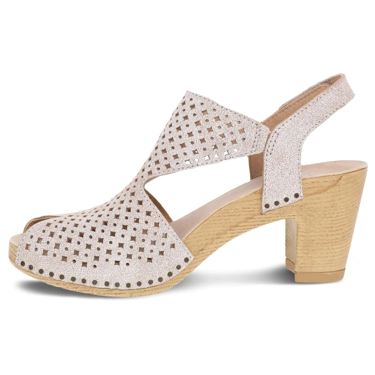 Women's Teagan Heeled Sandal In White Vintage Leather