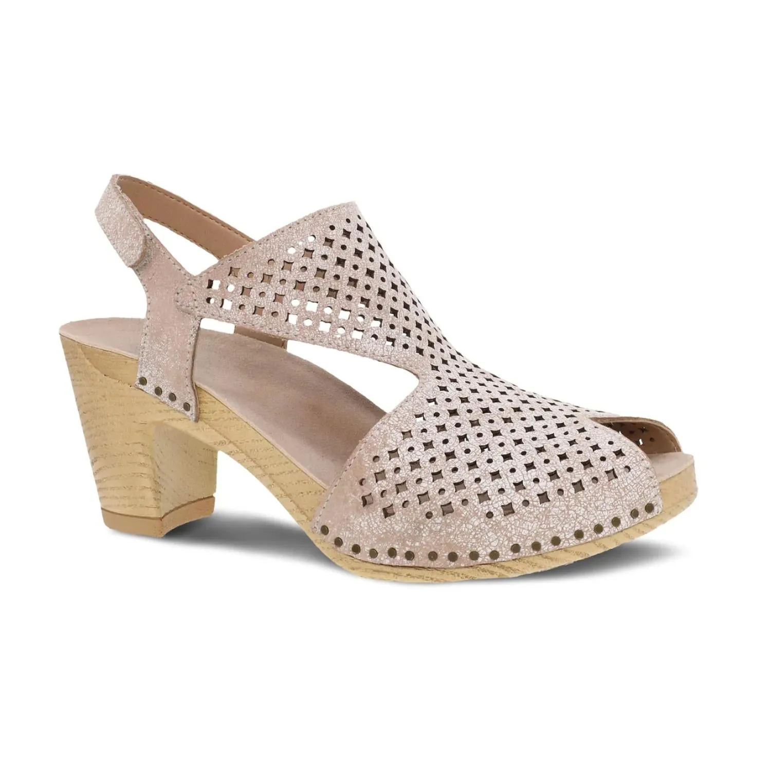 Women's Teagan Heeled Sandal In White Vintage Leather