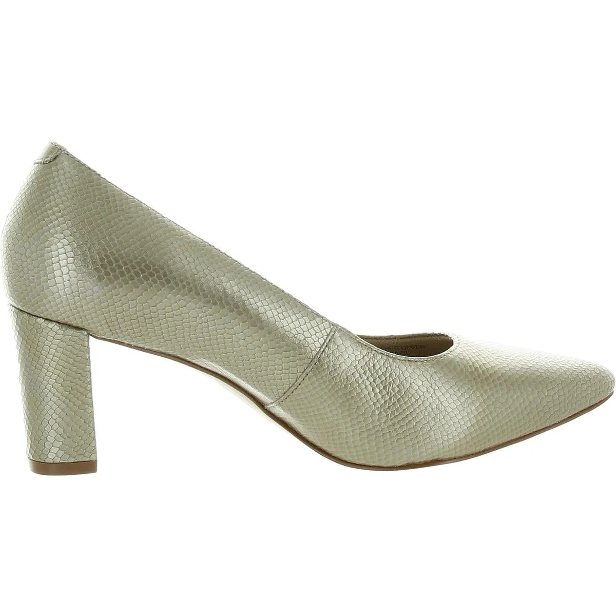 Womens Textured Leather Pumps