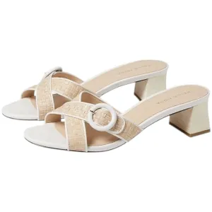 Women's Thana Heels In White Washed Basket
