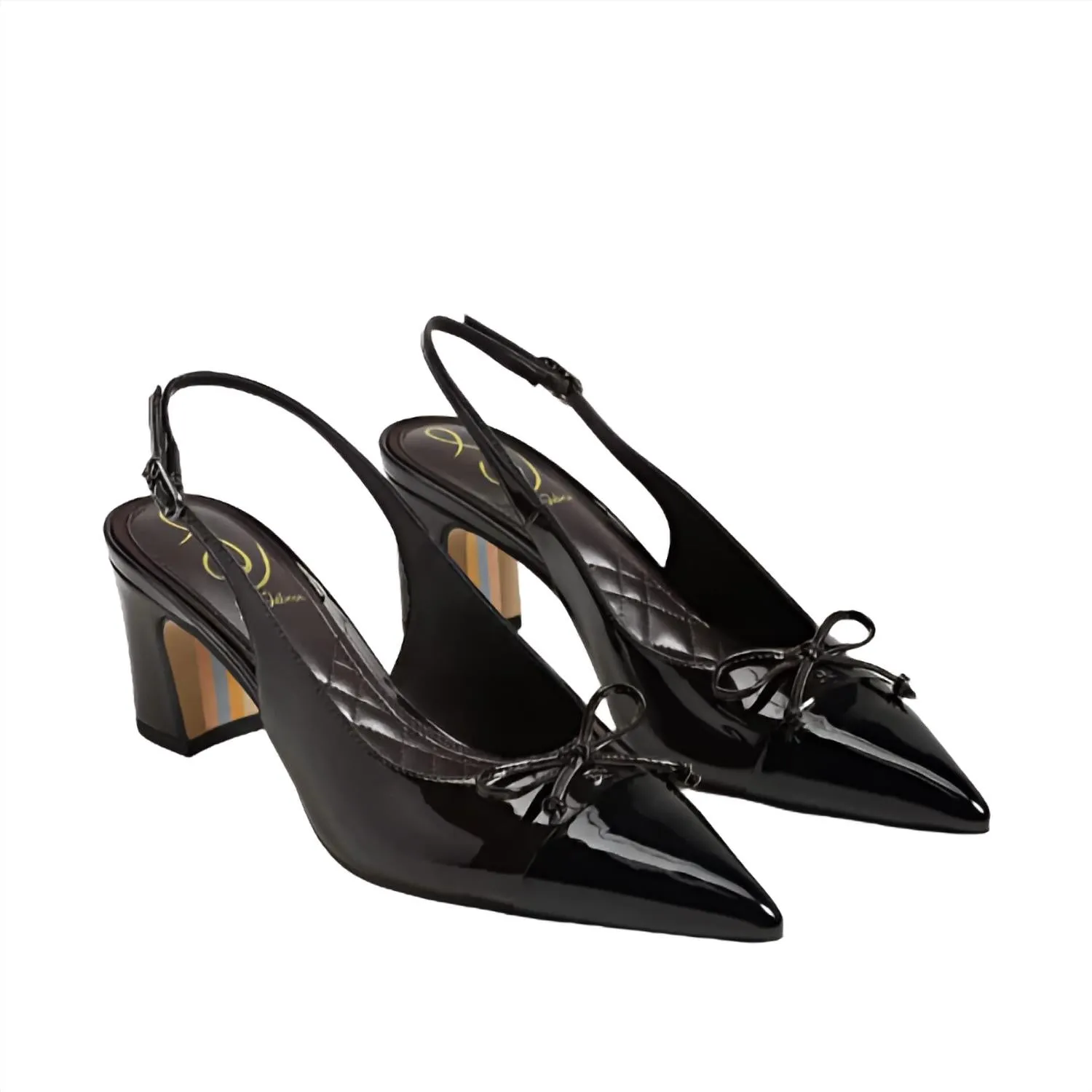 Women's Willette Slingback Block Heel In Rich Chocolate/black Patent