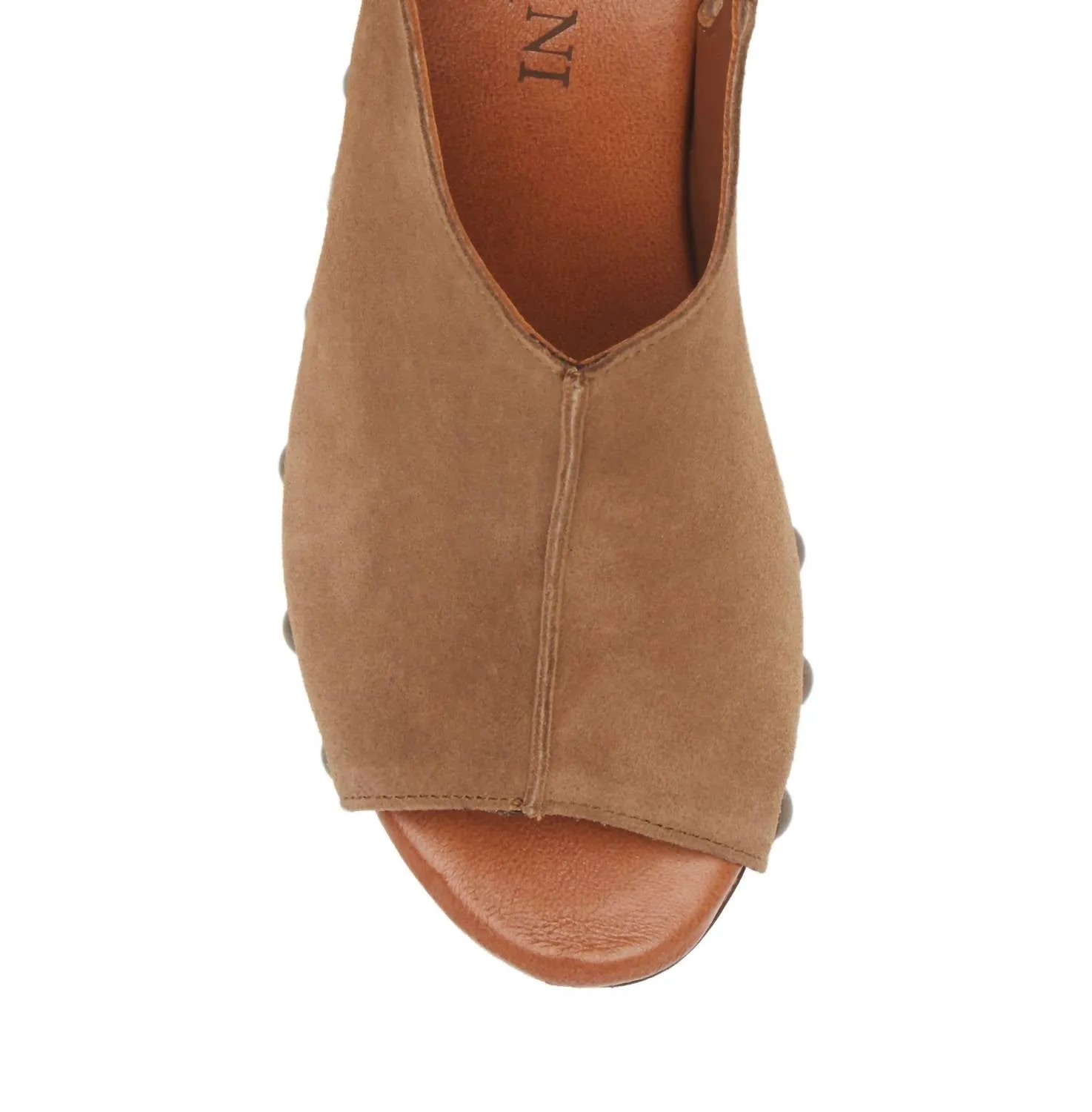 Women's Winnie Heels In Camoscio Sigaro