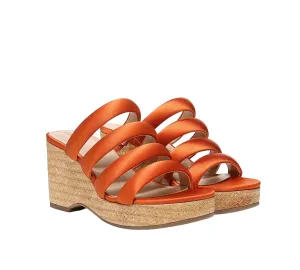 Women's Yuki Platform Wedge Heel In Orange