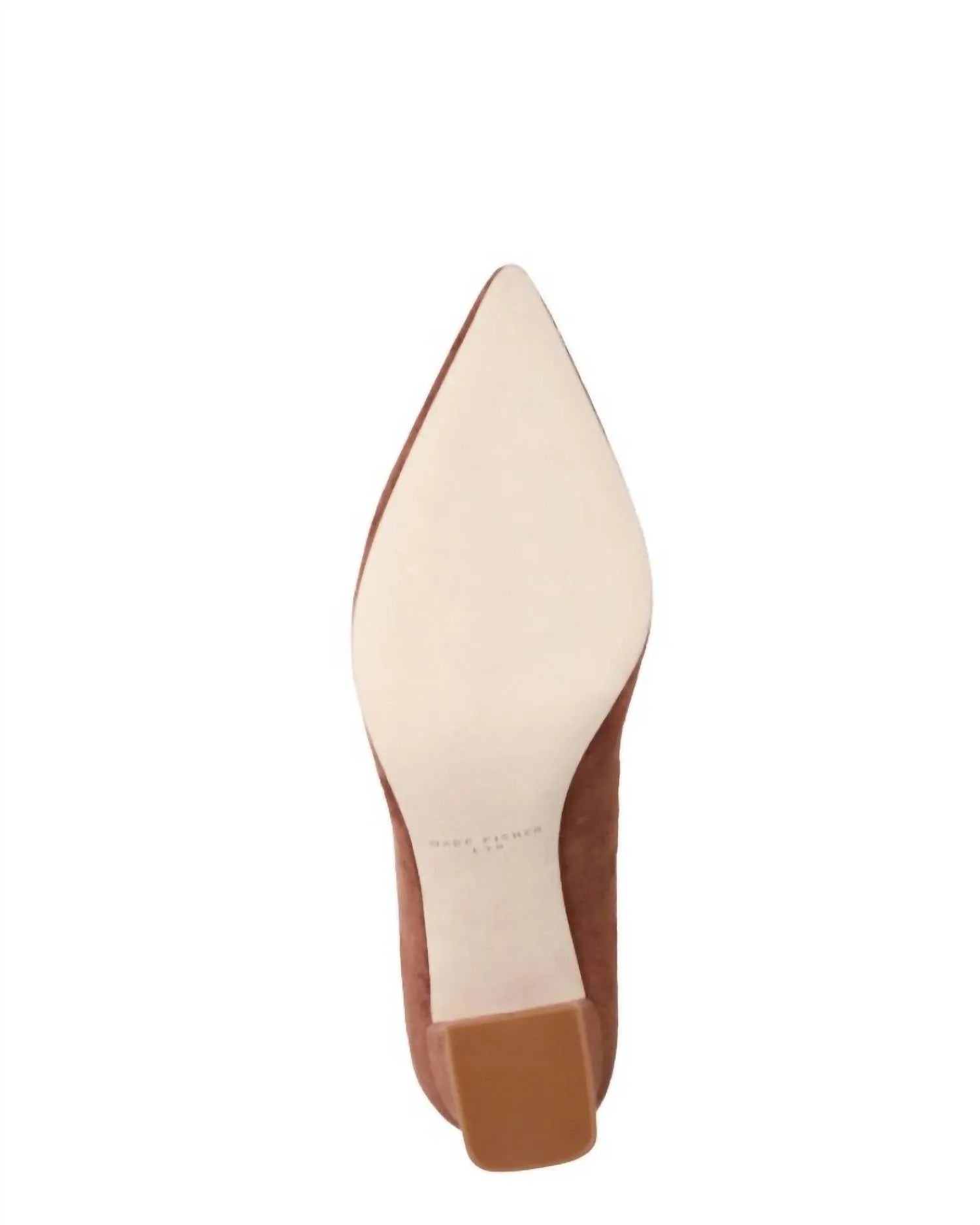 Women's Zala Block Heel Pump In Med Nat Suede