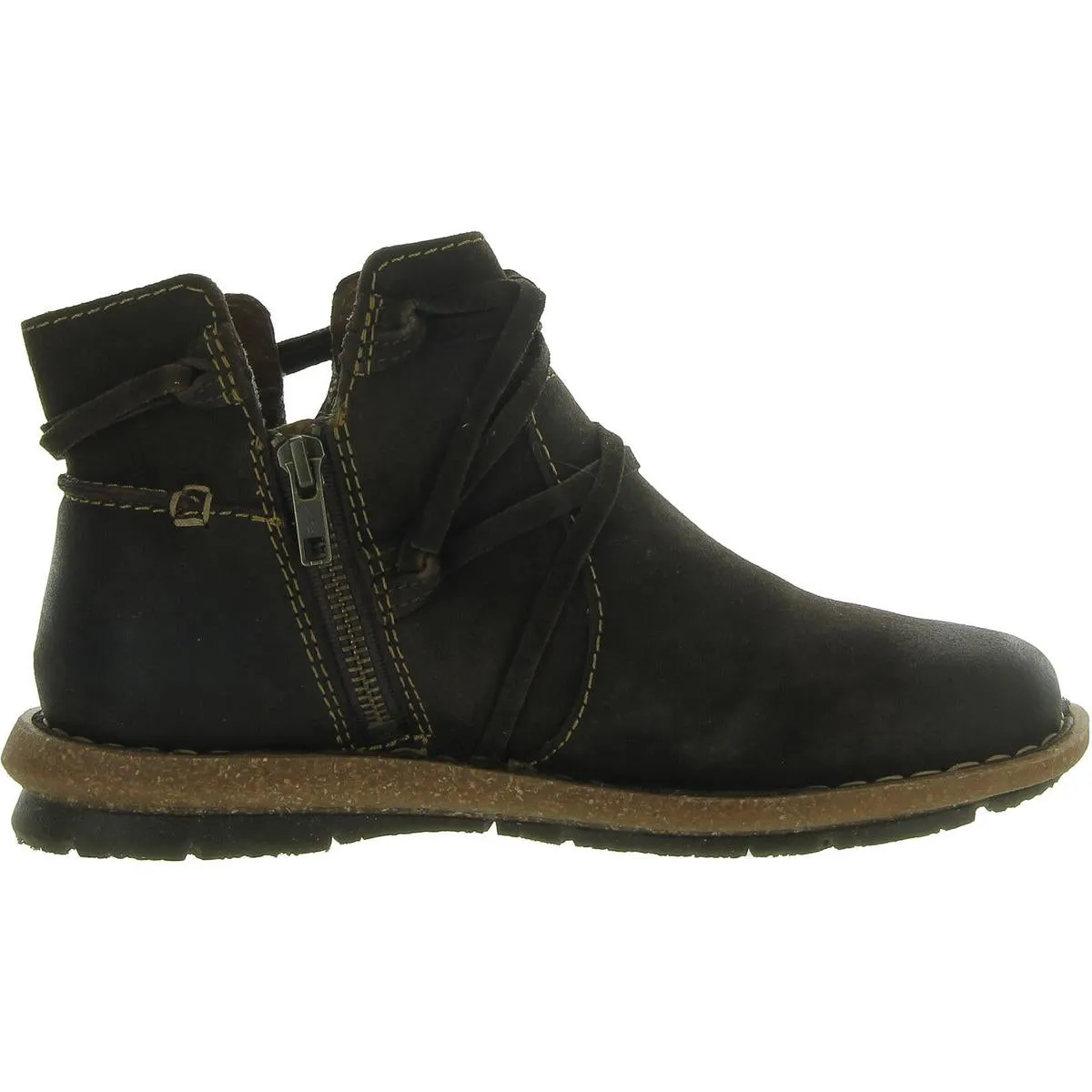Womens Zip Up Laces Ankle Boots