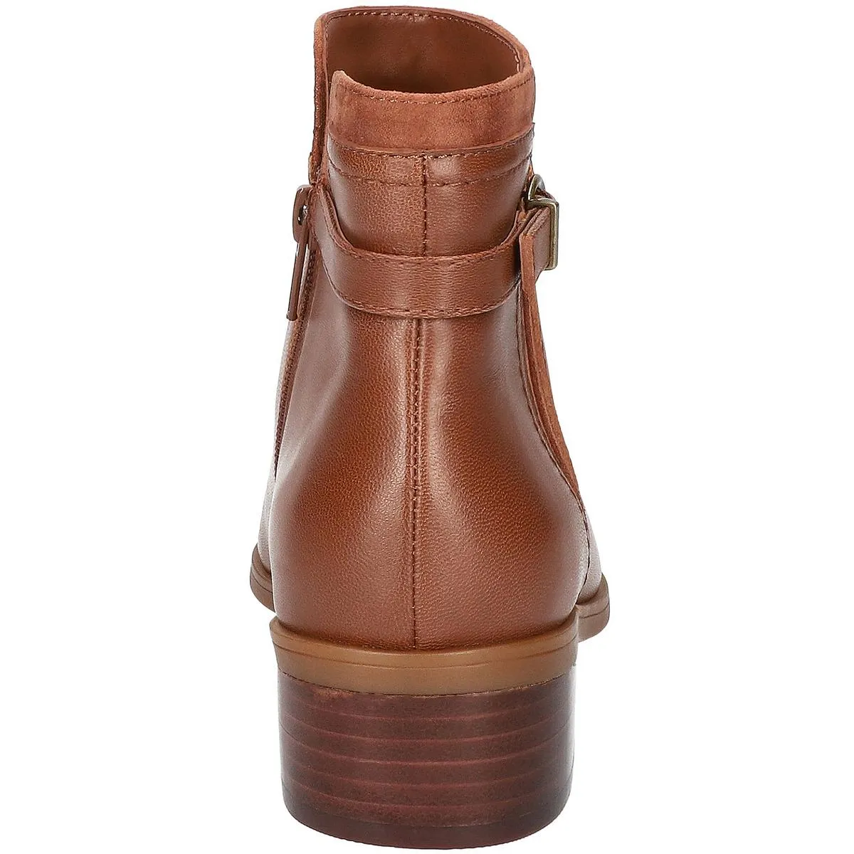 Womens Zipper Faux Leather Ankle Boots