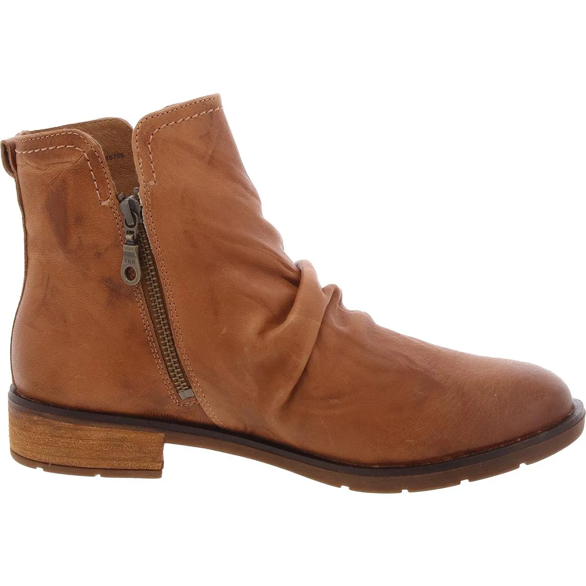 Womens Zipper Faux Leather Ankle Boots