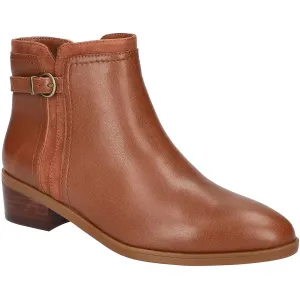 Womens Zipper Faux Leather Ankle Boots